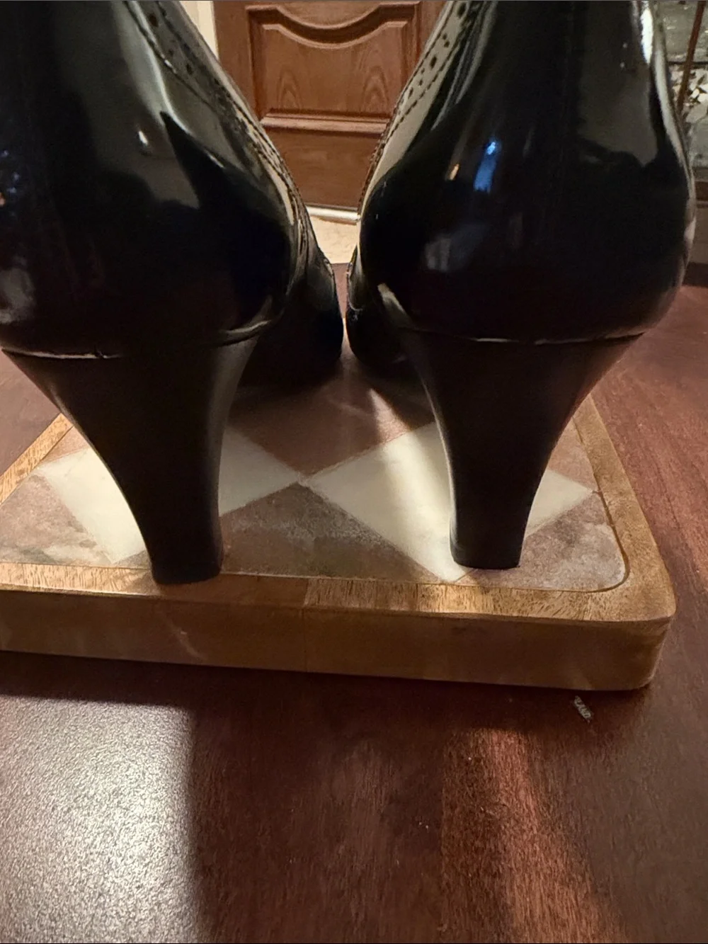 Anne Klein Black Patent Pointed Mary Jane Pumps